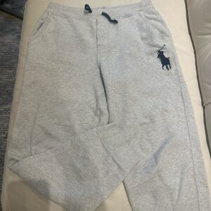Polo by Ralph Lauren Light Gray Hoodie with Navy Label